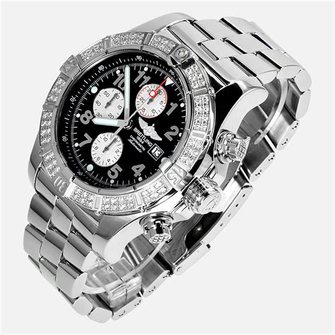 watchwinder breitling super avenger|Breitling super avenger diamond bezel.